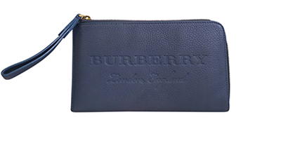 Burberry Logo Embossed Pouch, front view